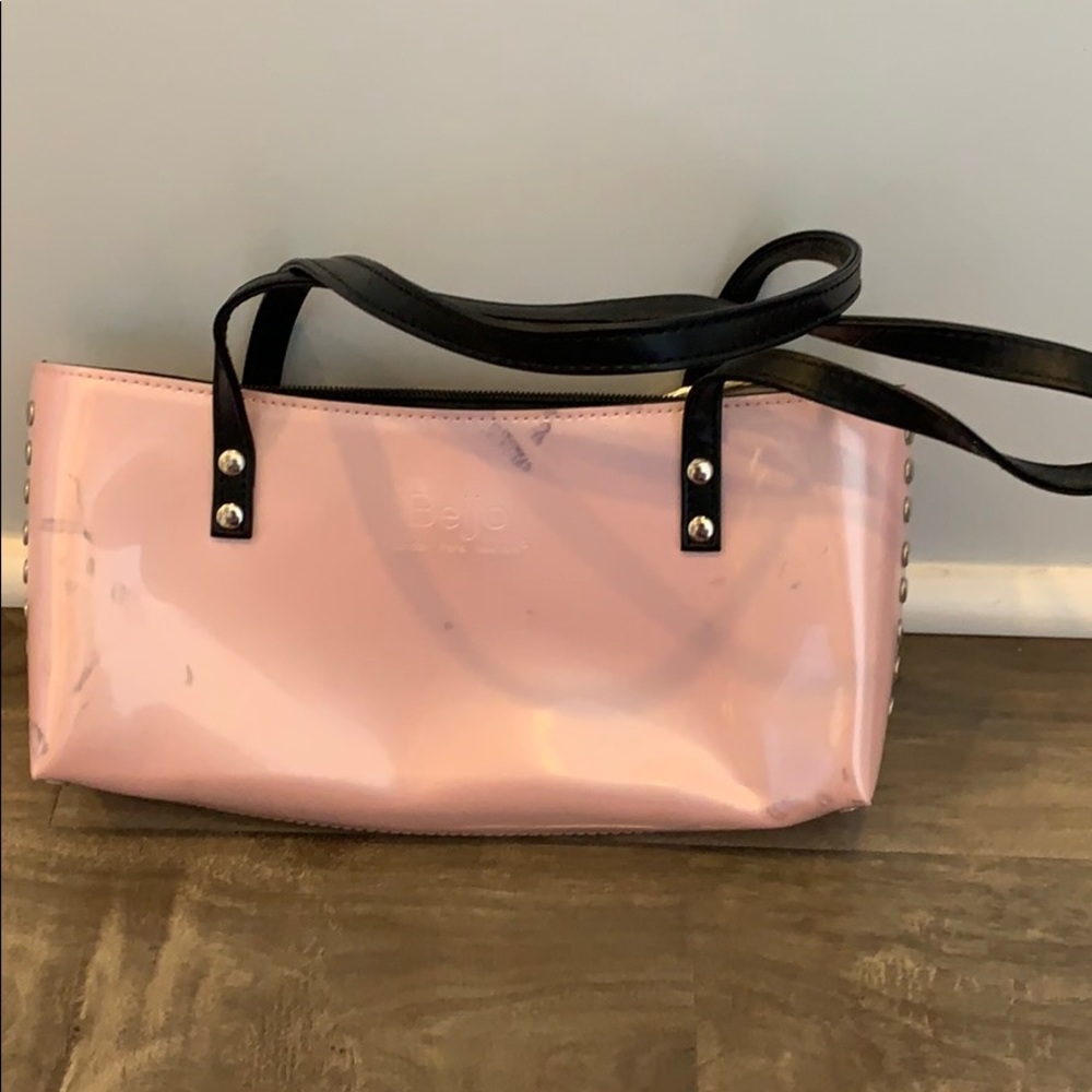 Beijo pink metallic purse